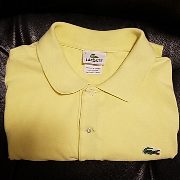 Lacoste Other - Men's Yellow Lacoste Classic Polo Size 5 (M)